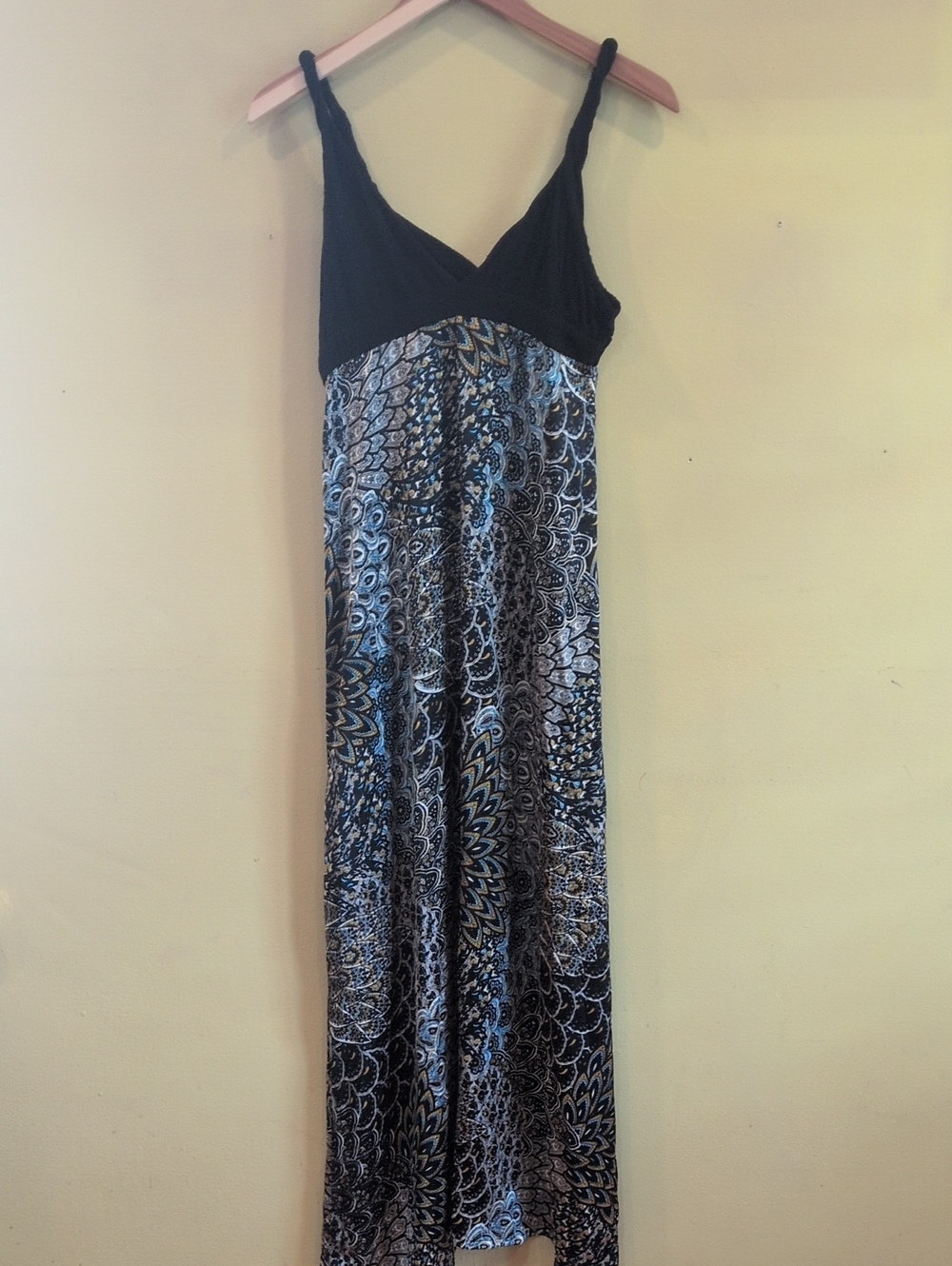 Nomad Black & Blue Printed Maxi Dress